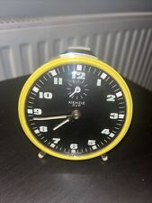 Vintage Wecker KIENZLE DUO in Gelb - 1960s 70s Uhr mechanisch