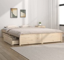 Doppelbett mit Schubladen 140x200 Cm Massivholz Kiefer