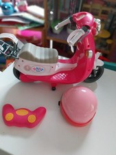 Baby Born Motorrad Scooter mit Fernbedienung  pink Spielfahrzeug...Und 1 Helm