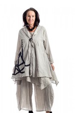 Champagne Horatio Jacke A-Linig, dust ,Applikation, onesize passt für die Größen