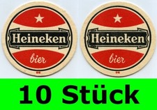 10 Stück Bierdeckel Heineken