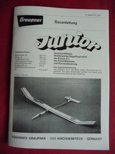 Bauanleitung und Stückliste von dem JUNIOR ( Graupner)