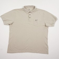 JACK WOLFSKIN Herren Poloshirt Gr. XXL beige Kurzarm Polohemd Polokragen Baumwol