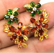 925Silber Ohrhänger Turmalin