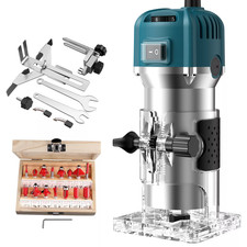 Electric Holz Oberfräse Kantenfräse 220V 800W Trimmfräser mit 15x Fräsen Cuter