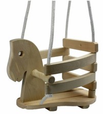 Pferdeschaukel Schaukelsitz aus Holz Gitterschaukel Schaukelpferd Brettschaukel