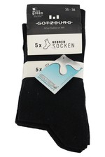GOTZBURG Herren Socken 5er Pack Gr. 35 Schwarz Baumwolle Casual