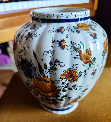 Delfts keramikvase handbemalt - keramikvase,