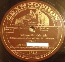 KAPELLE BADENWEILER MARSCH DEUTSCHLANDS WAFFENEHRE WK1 WK2 WW2 SCHELLACK 78RPM