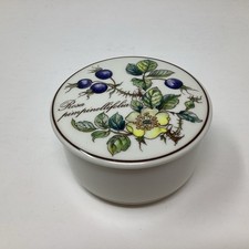 Villeroy & Boch Botanica, Deckeldose, Bonboniere, Rosa pimpinellifolia, 8 cm Ø