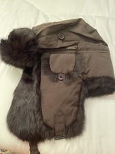 Wigens Piloten Wintermütze Kinder Fellmütze Echtpelz Kaninchen Braun  Gr. 55 TOP