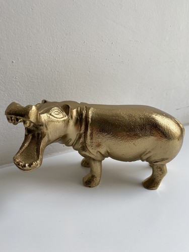 Metall deko figur nilpferd - metall,