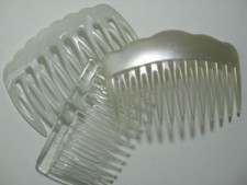 5 x Einsteckkämme Einsteckkamm Steckkamm Havanna - schwarz - Hell weiß 