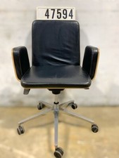 Hülsta drabert Bürostuhl Drehstuhl Rollstuhl Leder Schwarz Soft Pad 47594