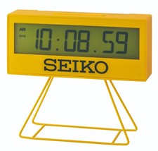 Seiko Iconic Athletics Timer gelb Wecker mit Timer, Snooze QHL083Y