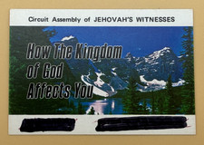 Jehovas Zeugen seltene Plakette 1976 – “How the Kingdom of God Affects You”