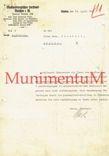 Mecklenburgisches Forstamt MALCHIN 1942 Anschreiben über Kaufvertrag GIELOW R641