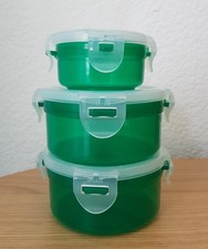 3 Lock Lock Frischhalte-Dosen 100 ml /300 ml rund Smaragdgrün