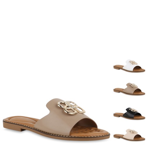 Damen pantoletten sandalen - pantoletten,