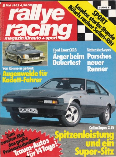 Rallye racing 1982 celica - 5/1982.,