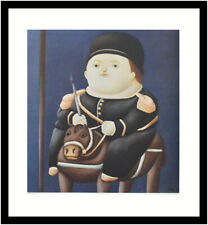 Fernando Botero Poster Kunstdruck Bild im Alu Rahmen St. Georg 50x50cm Neu