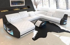Sofa XXL Wohnlandschaft Leder