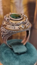 925 Silber Ring Yeşil Taşlı