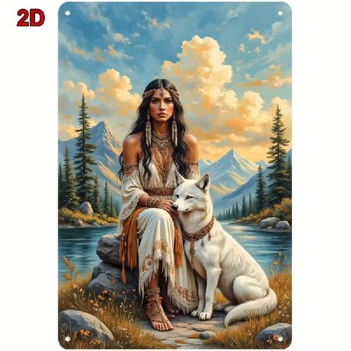 Blechschild frau amerikanische - blechschild,