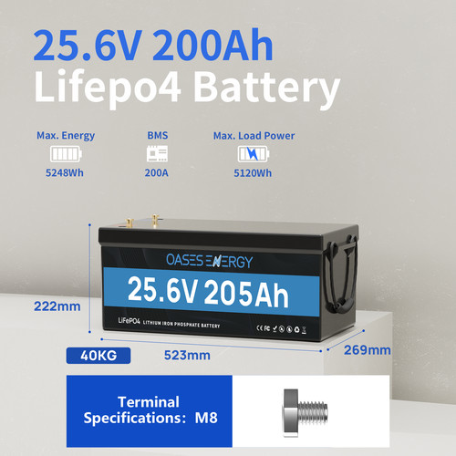 24v 205ah lifepo4 akku 200a - lifepo4,