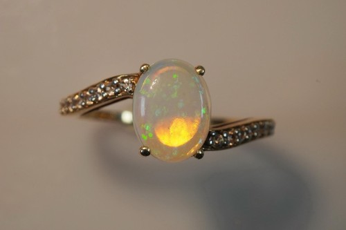 Lustrous solid opal and - solid,