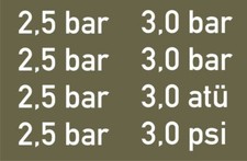 BW Reifendruck bar Aufkleber