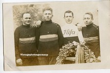 K5738 Portrait Mann Fahrrad bicycle Rennrad Rennfahrer Sieger Reklame MIFA 