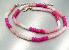 OPERHAUS opulente Rubine Rosa Opal & Weißer Jade Halskette | Zeitloses Edelstein