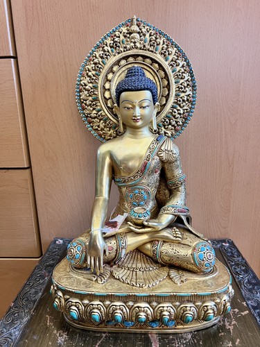 Nepalesische buddha statue aus - nepalesische, buddha-statue