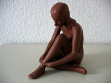 REDUZIERT!  Alte Figur Frau Mädchen nackt Goldscheider Gmundner Keramik  50er