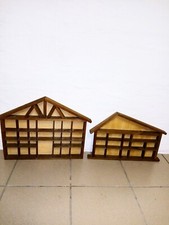 Zwei Vintage Setzkästen in Form eines Hauses, 80er Jahre