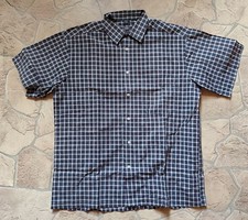 blaues kariertes Hemd  mit kurzem  Arm in Größe 41/42  von Tchibo