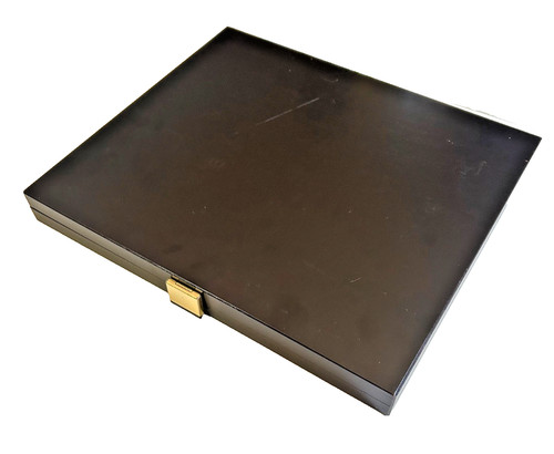 Münzkassette holz samteinlage - münzkassette,