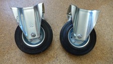 Transportrollen Schwerlastrollen 2er Set Bockrollen 125 mm