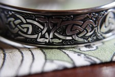 Armspange, Armreif, keltisch, Edelstahl, Unisex, Umfang 20,5cm, NEU