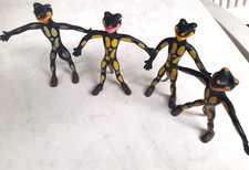 4 Stück Lurchis Abenteuer Salamander Biegefiguren ca. 1960 - 1980