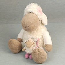NICI Jolly Mäh Schaf  ❤️ Kuscheltier + Anhänger Stofftier ca 35cm Weiß Blume