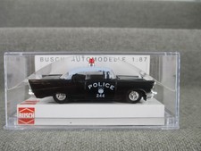 Busch 1:87 45009 Modellauto Chevrolet Bel Air US Police in OVP B50