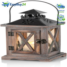 Holz Laterne Vintage 28 cm