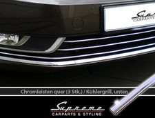 VW Passat B7 2010-2014 Chrom Zierleisten für Kühlergrill unten 3 Stück 3M
