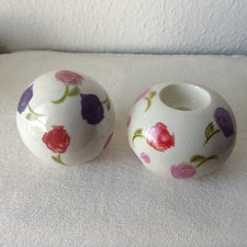 Set Dekorativer Teelichthalter/ Kerzenständer mit passender Rosenkugel zur Deko