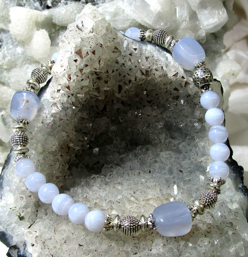 Chalcedon edelstein armband - chalcedon, edelstein-armband