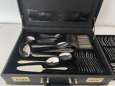 Besteckkoffer CS Solingen 12 Personen Gold Silber