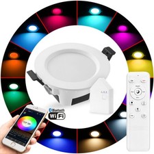 1-20er Set WIFI Bluetooth LED Einbaustrahler RGB+WW+CW 230V Bad Einbau-Leuchten