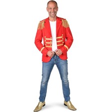 Zirkus Kostüm Rote Garde Jacke Gold Uniform für Herren Gr. M-XXL Rot Fasching